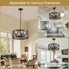 SHIANDAR Light Fixture Ceiling Mount Kitchen 4 Light Semi Flush