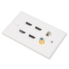 Wall Plate 6 Ports HD Multimedia Interface CAT6 TV F