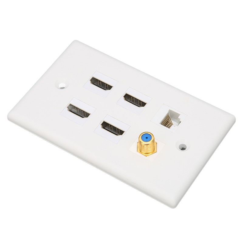 Wall Plate 6 Ports HD Multimedia Interface CAT6 TV F
