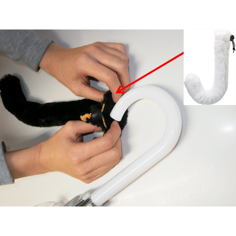 Kojima Tsusho Umbrella Cat Tail Cover, White
