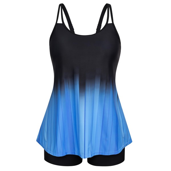 Hanna Nikole Women Tankini Swimsuit Flowy Swimdress Swimwear Plus Size