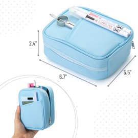 Mr. Pen - Large Capacity Blue Pencil Case, Standing Cute Pencil Pouch & Bag