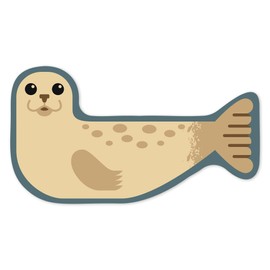 Die Cut Sticker Harbor Seal, Geometric, Contour Vinyl Sticker 1 to 3 inches (Waterproof Decal for Cars, Water Bottles, Laptops, Coolers), Small