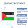 Perdecor Palestine Flag Sticker Emblem Palestinian Decal Car Chrome Flags,