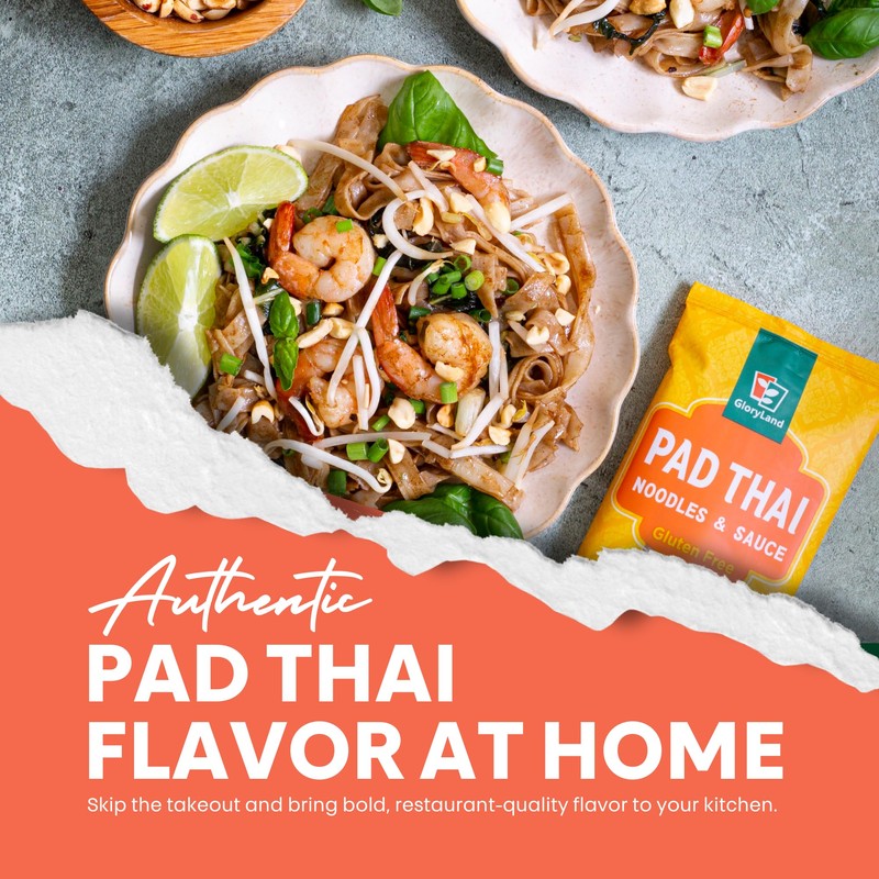 Gloryland Pad Thai Noodles and Sauce Meal Kit (28oz) -