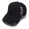 RiCODALIS Gorra Con Cadena Y Argollas Kpop