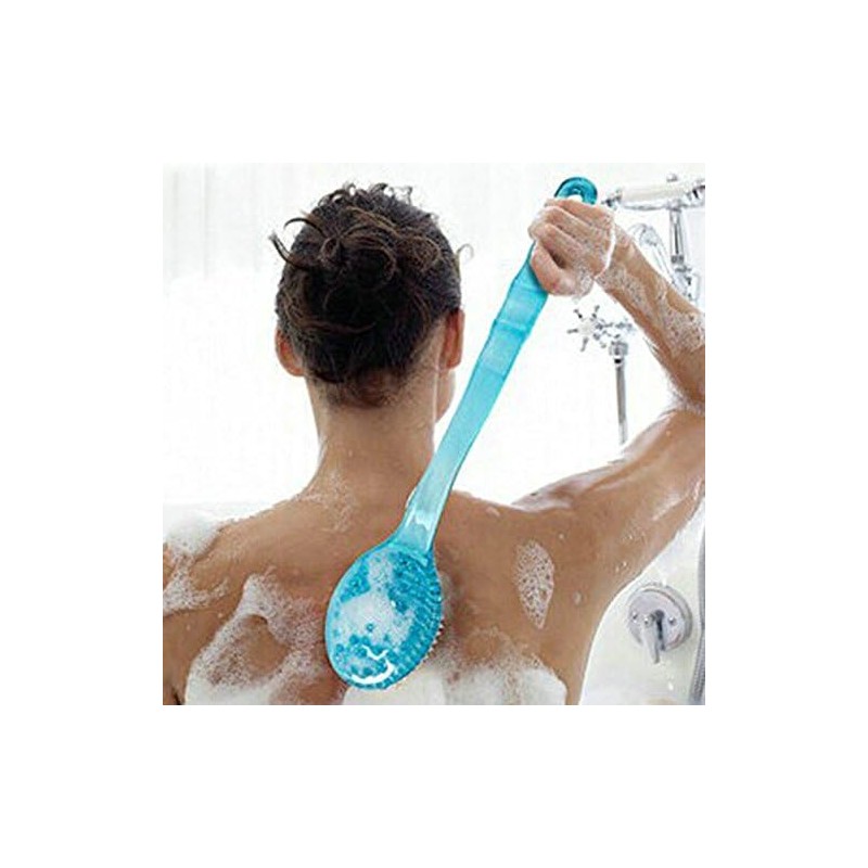 Cepillo Corporal Seco de Cerdas Naturales – Mango Largo 14"