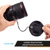 LENS-AID Lens Cap Holder with Cord for Lens Caps: Universal