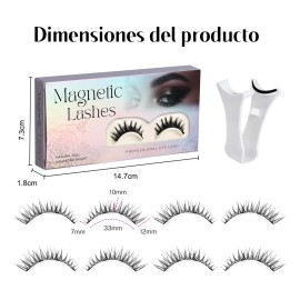 Kit De Pestañas Magnéticas Reutilizables Con Aplicador