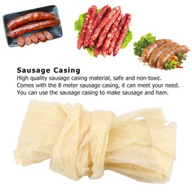 Fdit Edible Drying Sausage Casing for Flavorous Homemade Sausages Ham Sausage Casing Tube for Sausage Maker