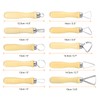 HARFINGTON 10pcs Clay Sculpting Tools Wooden Handle Stainless Steel Head