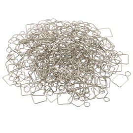 PATIKIL Chandelier Connector Clip, 200 Pack 19mm L x 12mm W Crystal Chandelier Buckle Replacement for DIY Fastening Crystals Ball Prism Parts, Silver