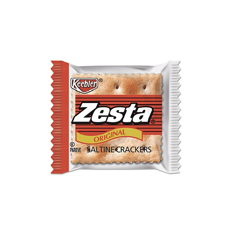 Keebler 01008 Zesta Saltine Crackers, 2 Crackers/Pack, 500 Packs/Carton