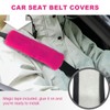 5PCS Fluffy Car Steering Wheel Cover Set, Includes Faux Fur