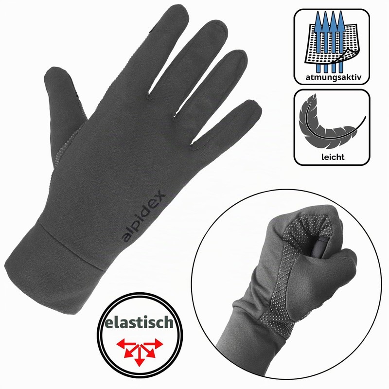 ALPIDEX Lightweight Sports Gloves Running Gloves Touchscreen Running Gloves Thin