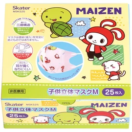 スケーター(Skater) 三層構造 不織布 立体 マスクM 子供用 25枚 まいぜんシスターズ 23 MSKS25-A