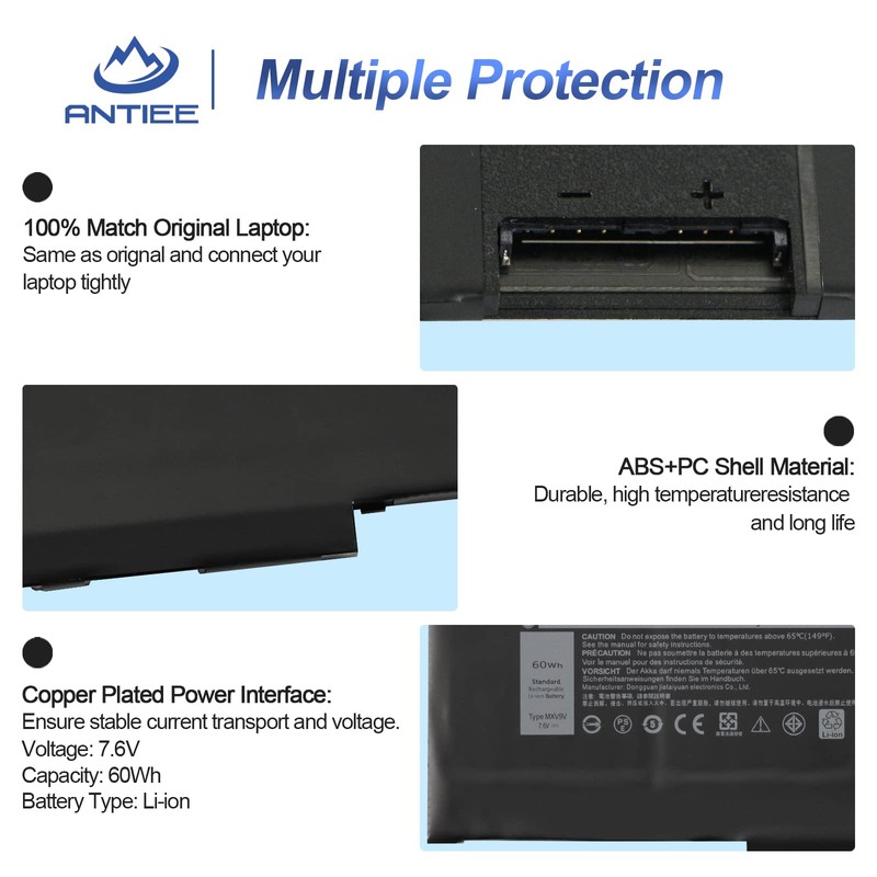 MXV9V 60Wh Laptop Battery for Dell Latitude 5300 5310 7300