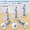 8 x 5/8" RV Square Head Screws White Self Tapping