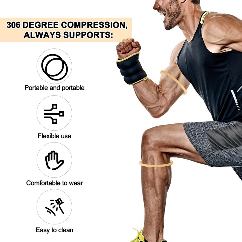 lasuroa 4pcs Patellar Tendon Support Strap, Silicone Patellar Knee Band