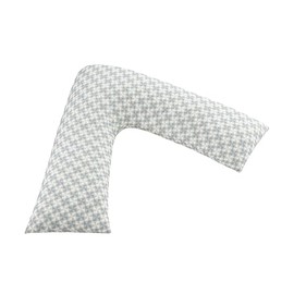 Vellux Heathered Jersey Knit Noma Everything Pillow (30.5" x18”x11”) U-Shaped Full Body Support Pillow - Ultra-Soft & Cozy T-Shirt - Multi-Use Pillow - Back Rest - Side Sleeper Pillow (Blue)