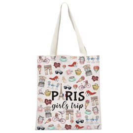 Paris Girls Travel Gift Paris Girls Weekend Gift Holiday in Paris Gift Paris Theme Travel Bag Paris Skyline Gift for Her France Holiday Makeup Bag, Girls Trip Paris Tote EU, Cosmetic bag with print