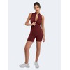 YEOREO CoreFlex Sleeveless Workout Jumpsuit With Pockets Zip Up Back