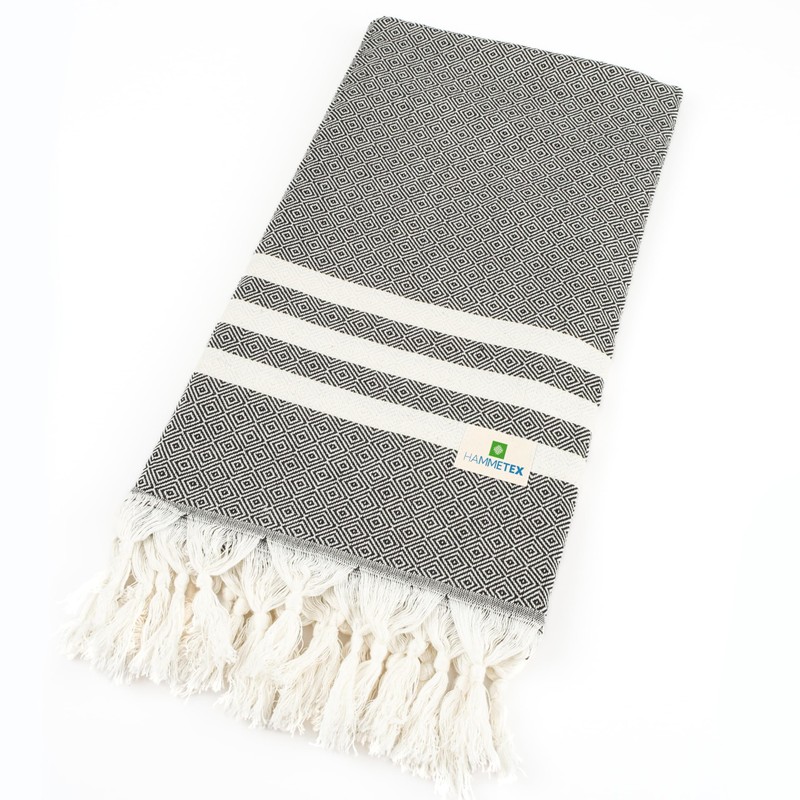 Hammetex Peshtemal Hand Towel, 100% Cotton, 95 x 185 cm,