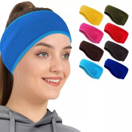 Unbranded Ear Warmer Headband Winter Running Headband Polar Fleece Earband for Women Men - Yellow