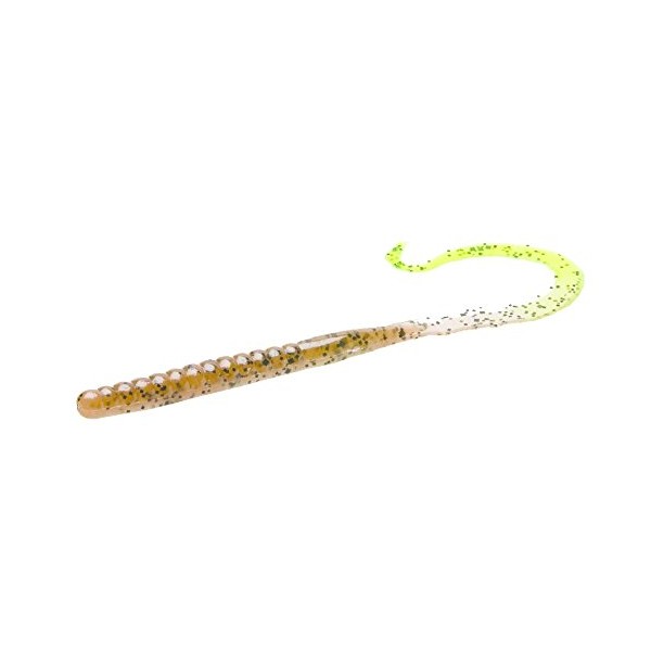 Zoom 009015 Mag II Ribbon Tail Worm, 9-Inch, 20-Pack, Pum-Packin Chartreuse