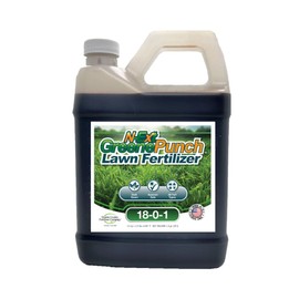 18?0?1 GreenePunch Liquid Lawn Fertilizer – 2 Gallon Pack (Covers up to 16,000?sq?ft) with Sea Kelp & Humic Acid – Quick Green?Up & Sustained Color for 4–6 Weeks