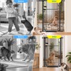 51" Extra Tall Pet Gate with Cat Door, 32-34" Wide