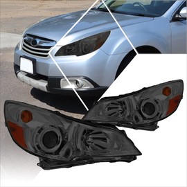 PM PERFORMOTOR Headlights Assembly Compatible with 2010-2014 Subaru Outback/Legacy, Projector Headlamps with Amber Corner