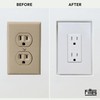 Fittes Flush Drywall Receptacle Mount [Lite]- 2 Gang Cotton White