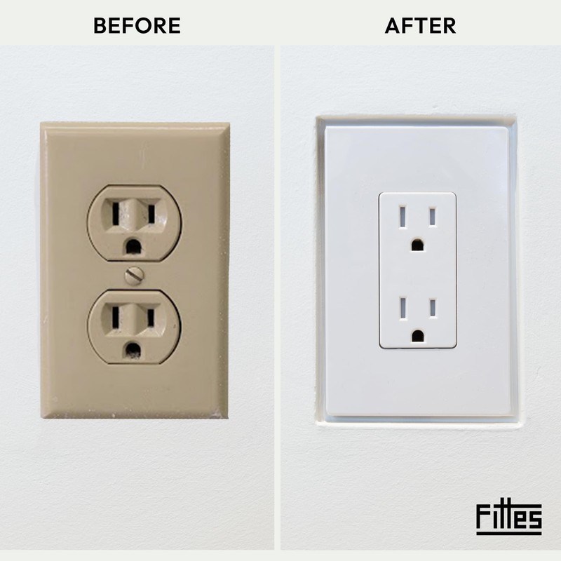 Fittes Flush Drywall Receptacle Mount [Lite]- 2 Gang Cotton White