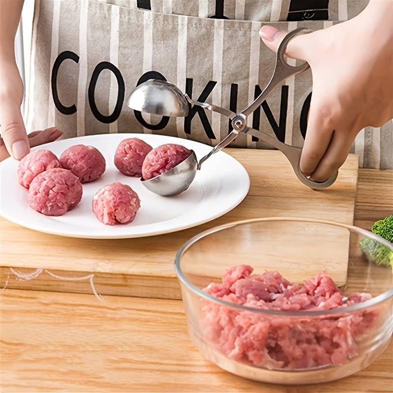 CHEFZOCO Meatball Spoon, Meatball Spoon, Meatball Machine, Dumpling Tongs, Non-Stick