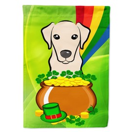Caroline's Treasures BB1966GF Yellow Labrador St. Patrick's Day Garden Flag Mailbox Flag Decorative Yard Flag Banner Outside Patio Artwork Yard Flower Beds, Garden Size, Multicolor