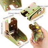 JMIATRY 8PCS Locking Hinges for Folding Table Hinges Brass Gold