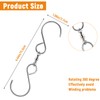 WLLHYF 6Pcs Dual Swivel Hooks Clip Crystal Twisters 360 Degree