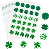 300 Pieces St. Patrick's Day Clover Patterned Sparkle Window Stickers