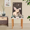 JUMBEAR Easter Cute Rabbit Chair Covers for Dining Room 2PCS,Stretch