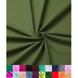 Barcelonetta | Poly Cotton Fabric for Sewing | Broadcloth Fabric | by The Yard | 60" Wide Roll | Lightweight, Breathable | Lining, Home Textile, Skirts, Tote Bags (Olive, 4 Yard)