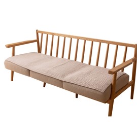 Aqua Sofa Cover, Beige, 65×170cm, Mofua IBUL, 100% Cotton, Cloud Pattern, Quilted, Washable, Low Formaldehyde, 36210005