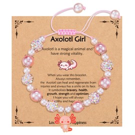 Get Well Gifts For Kids Girls Women After Surgery Recovery Sympathy Gifts Get Well Soon Gift Baskets Care Package Axolotl Bracelet for Girls Teen Teenage 4 5 6 7 8 9 10 12 14 16 Year Old
