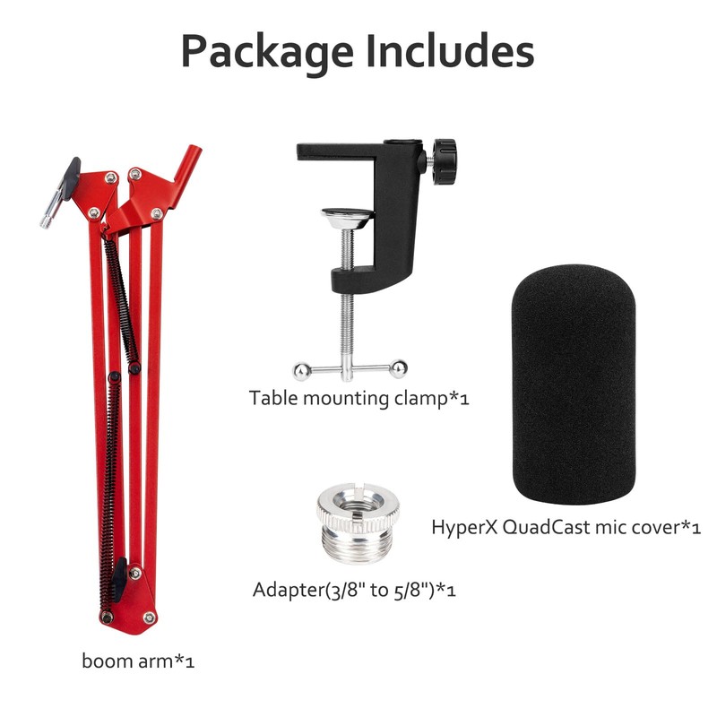 For HyperX Quadcast Boom Arm - Upgraded Mic Arm with