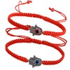 eMeition Evil Eye Bracelets,Feng Shui Kabbalah Red String Bracelet for