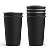 Vasos de Acero Inoxidable 500ml 6PCS, Taza Termica FríoCaliente Negro