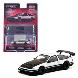 Diecast Model Car Compatible with Tarmac Works 1:64 Toyota Sprinter Trueno AE86 Widebody by Jon Sibal with Trading Card Limited Edition T64G-060-WB