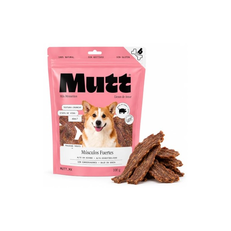 MUTT Premios Hígado de Cerdo para Perro Músculos Fuertes 100g