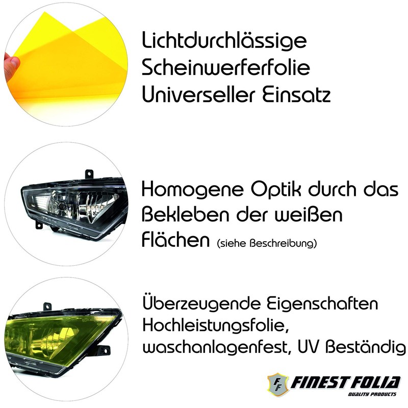 Fog lamp daytime running lights foils set tint film stickers