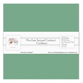 Miss Kate Cuttables - Cardstock Paper Pack - 25 Sheets (Carribean)